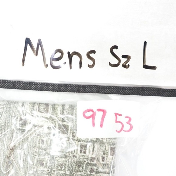 Woolrich Button-Up Shirt Men's Size Large Gray Short Sleeve Geometric Collared - Picture 7 of 7